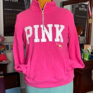PINK quarter zip sweatshirt